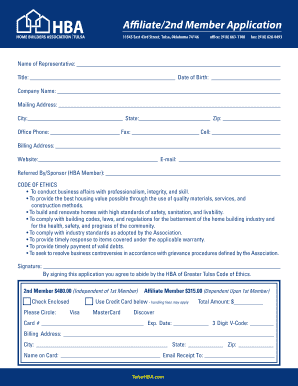 HBA Membership Application Form