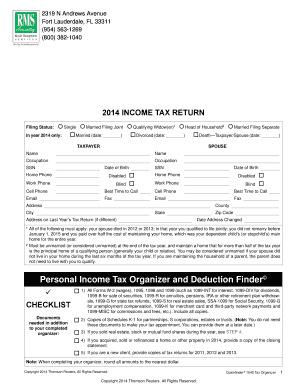 2014 US Federal Income Tax Return