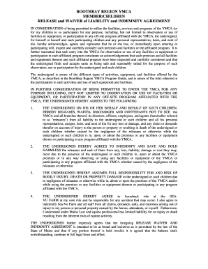 Boothbay Region YMCA Release and Waiver of Liability