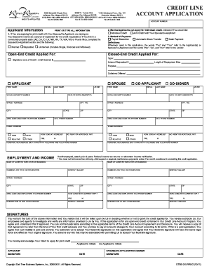 Credit Application Form