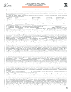 Chicago Condominium Real Estate Sale Contract