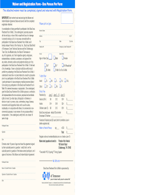 Riverbend Festival Waiver and Registration Form