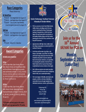5K/10K for FCA Registration Form