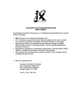 Colorado Driver Record Request Form