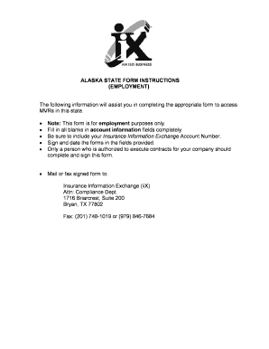 Alaska Employment Driver Record Request Form