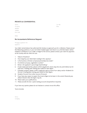Accountants Reference Request