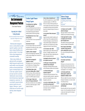 Manure Storage Inspection Checklist