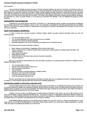 American Integrity Insurance Privacy Notice and Opt-Out Form