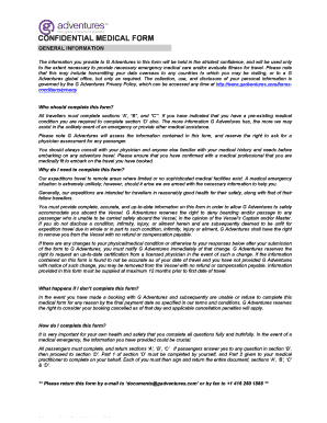 G Adventures Medical Form