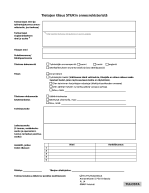 Radiation Exposure Data Request Form