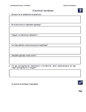 Document Formatting Checklist