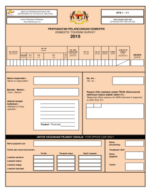 Domestic Tourism Survey Form