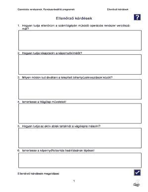 Operating System Checklist