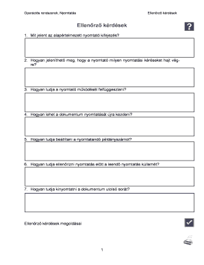 Operating Systems Printing Checklist