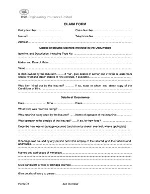 Insurance Claim Form