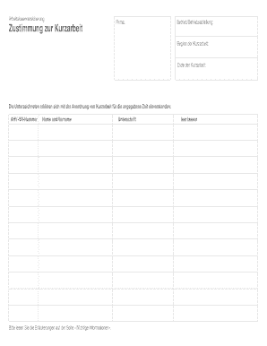 Zustimmung zur Kurzarbeit