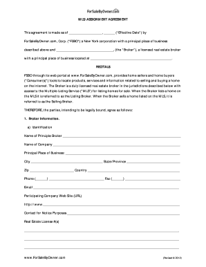 MLS Assignment Agreement