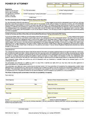Power of Attorney for Financial Account