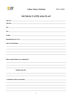 Company Profile Form