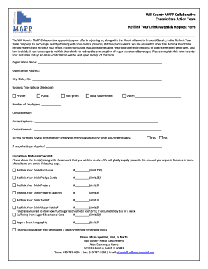 Rethink Your Drink Materials Request Form