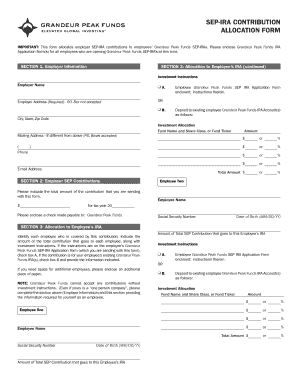 SEP-IRA Contribution Allocation Form