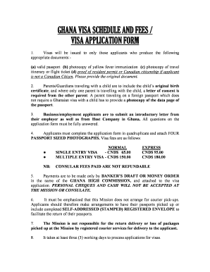 Ghana Visa Application Form