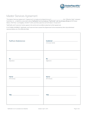 Master Services Agreement