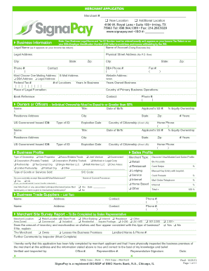 Merchant Application Form