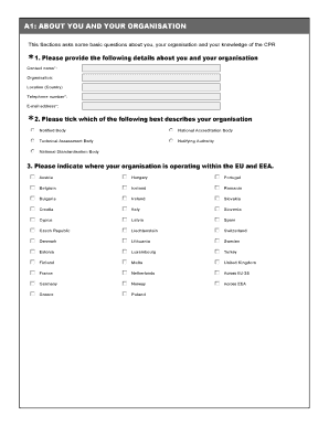 EU Construction Products Regulation Survey