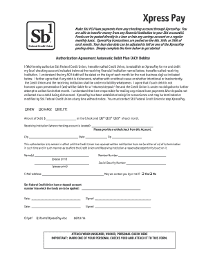 XpressPay Authorization Agreement