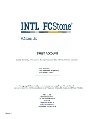 Trust Account Opening Form