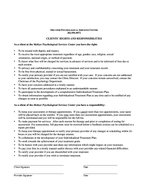 Client Rights and Responsibilities Agreement