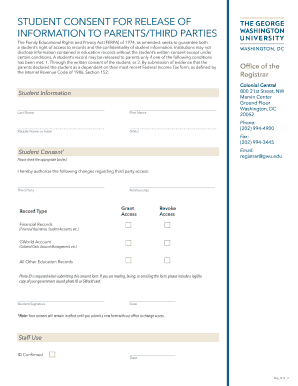 Student Consent for Release of Information