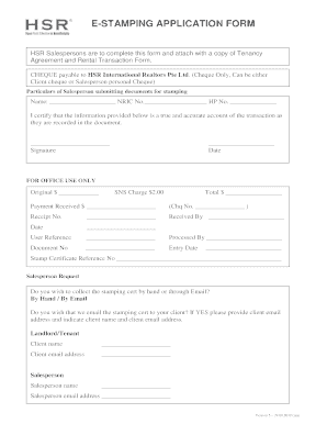 E-Stamping Application Form