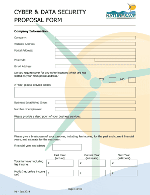 Cyber & Data Security Proposal Form