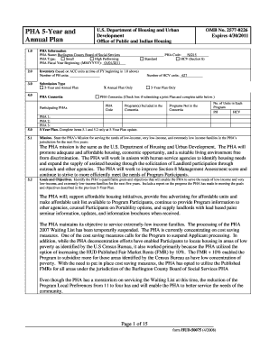 HUD 50075 Annual Plan Form
