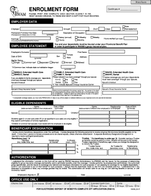 RWAM Enrolment Form