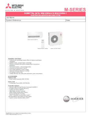 Mitsubishi Heat Pump System Submittal Form