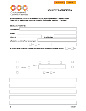 Volunteer Application Form