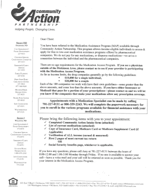 Medication Assistance Program Application