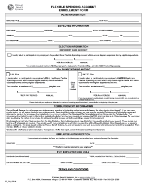 Flexible Spending Account Enrollment Form