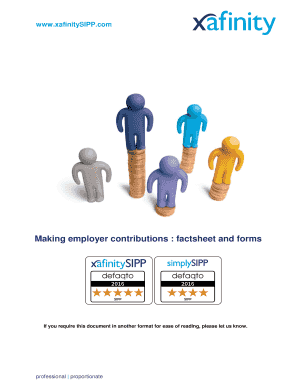 Xafinity SIPP Employer Contribution Factsheet and Forms