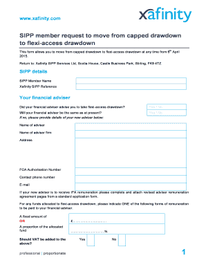 SIPP Member Request to Move to Flexi-Access Drawdown