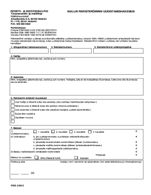 Finnish Trademark and Design Registration Renewal Application