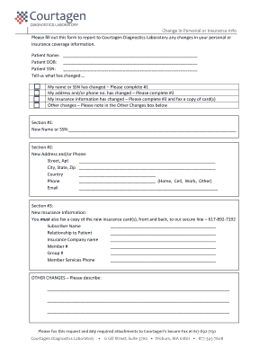 Patient Information Change Form