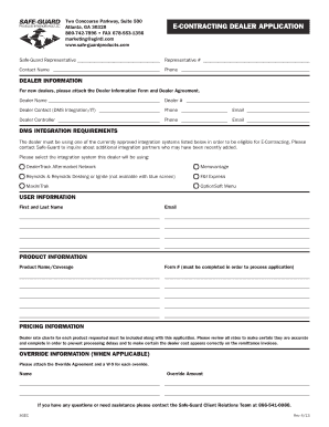 E-Contracting Dealer Application
