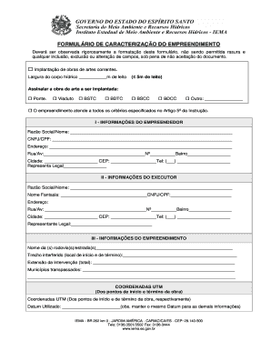 FORMULÁRIO DE CARACTERIZAÇÃO DO EMPREENDIMENTO