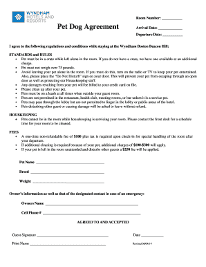 Pet Dog Agreement