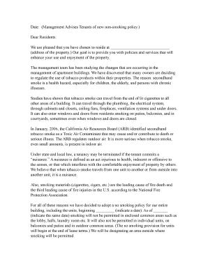 Non-Smoking Policy Notice