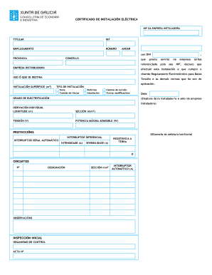 Electrical Installation Certificate
